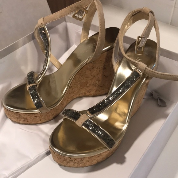 Jimmy Choo wedges worn once with box & travel bag - Picture 1 of 4